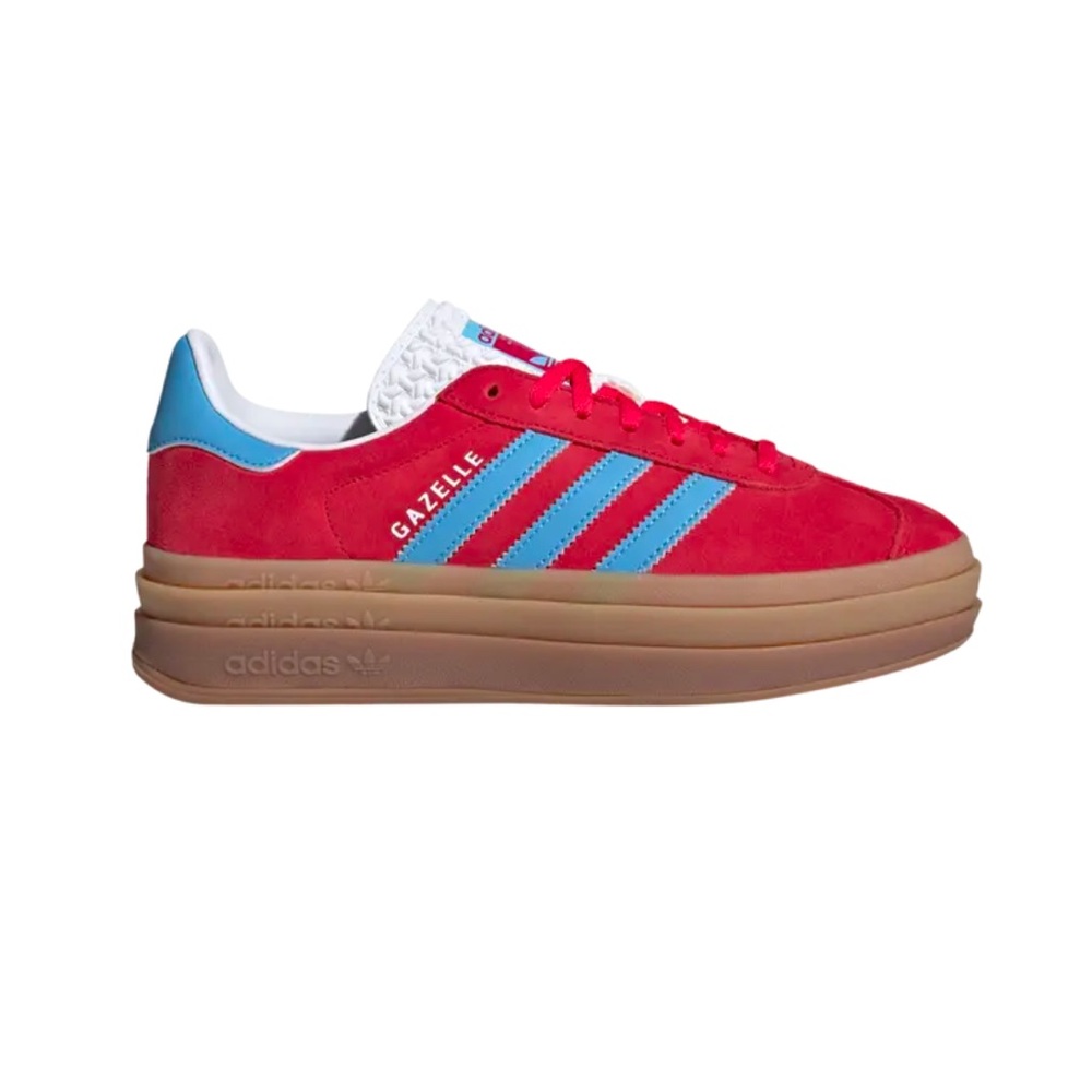 Adidas Gazelle Red with Blue Stripes